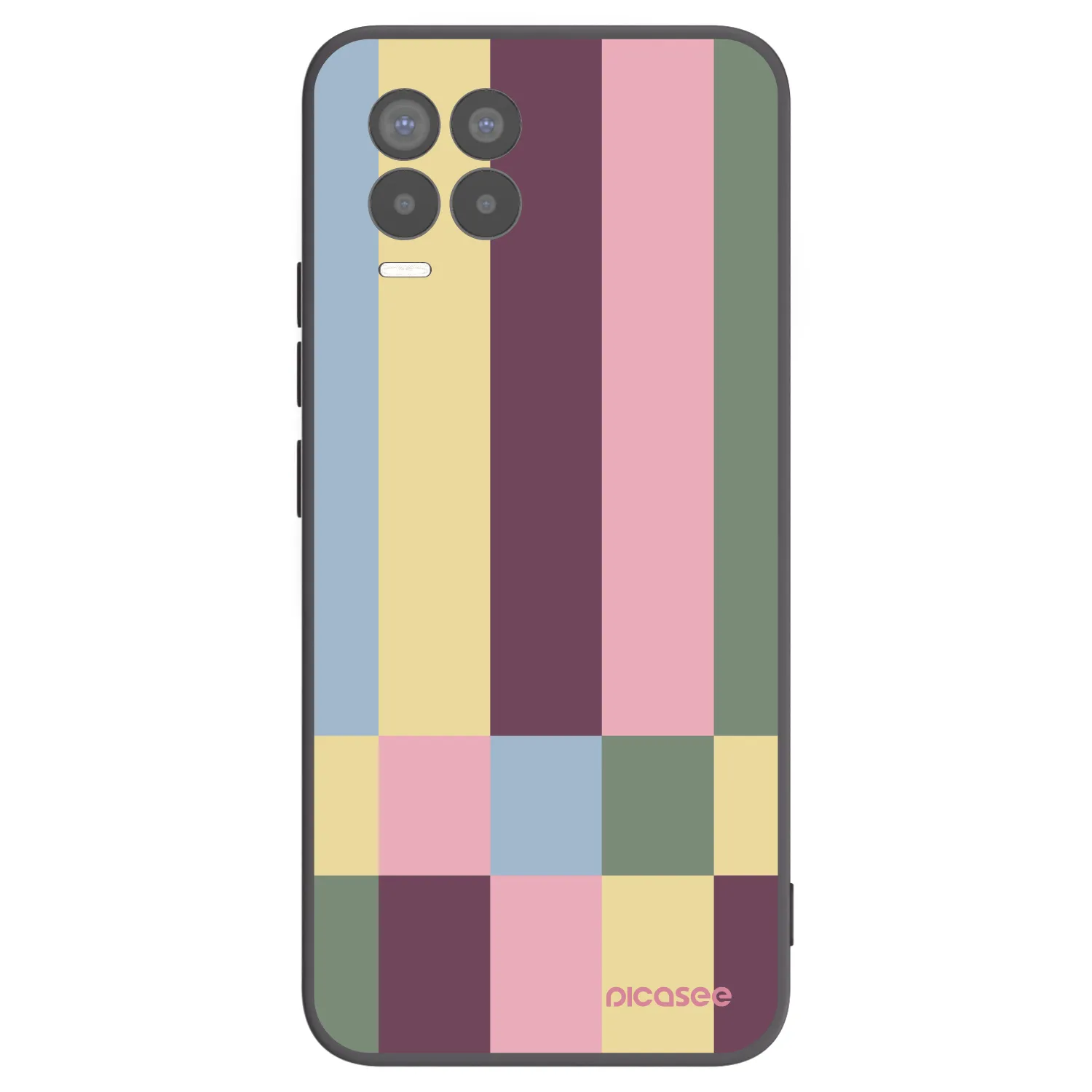 Picasee silikonski črni ovitek za Realme 8 4G - Lobby tiles