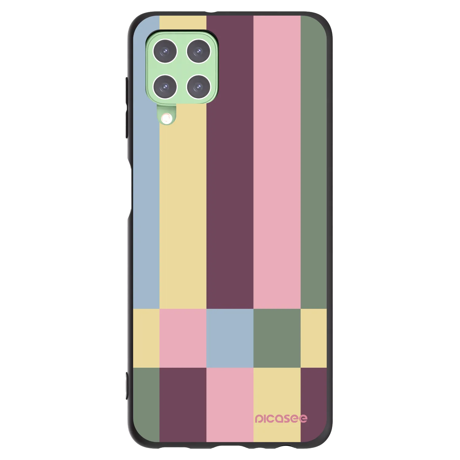 Picasee silikonski črni ovitek za Samsung Galaxy A22 A225F 4G - Lobby tiles