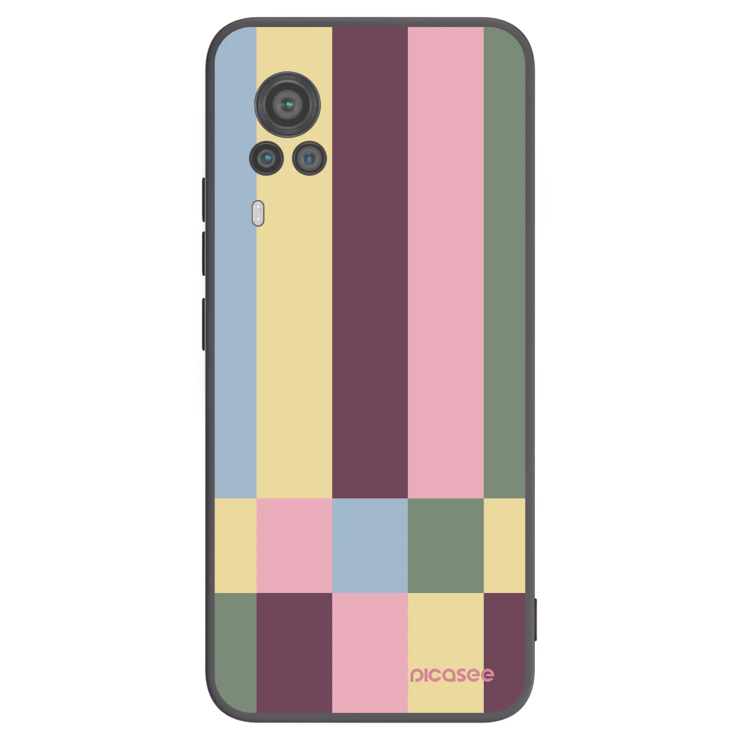 Picasee silikonski črni ovitek za Vivo X60 Pro 5G - Lobby tiles