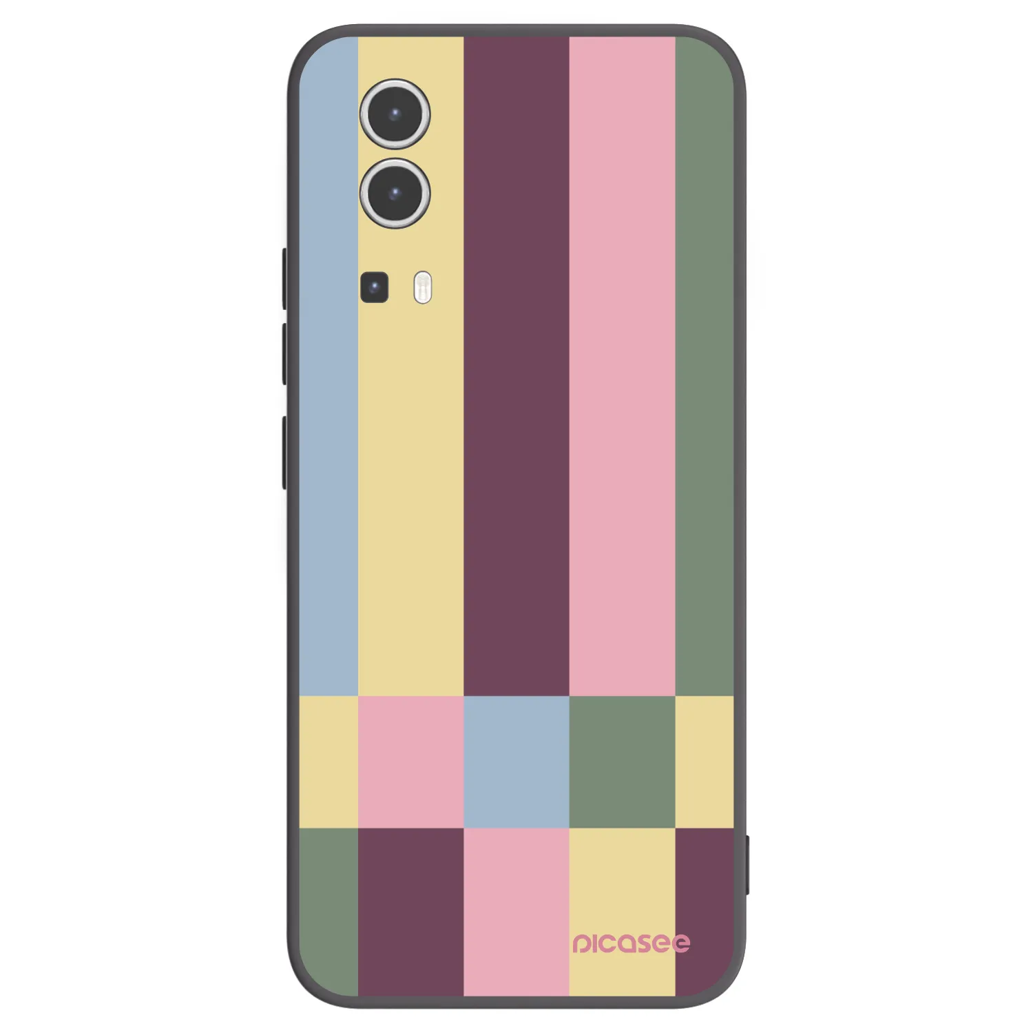 Picasee silikonski črni ovitek za Vivo Y72 5G - Lobby tiles