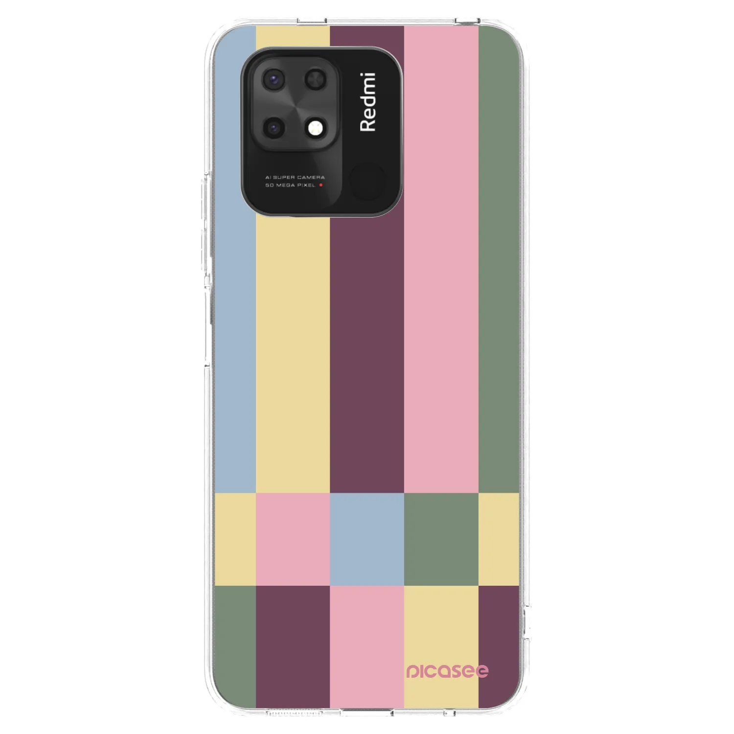 Picasee silikonski prozorni ovitek za Xiaomi Redmi 10C - Lobby tiles