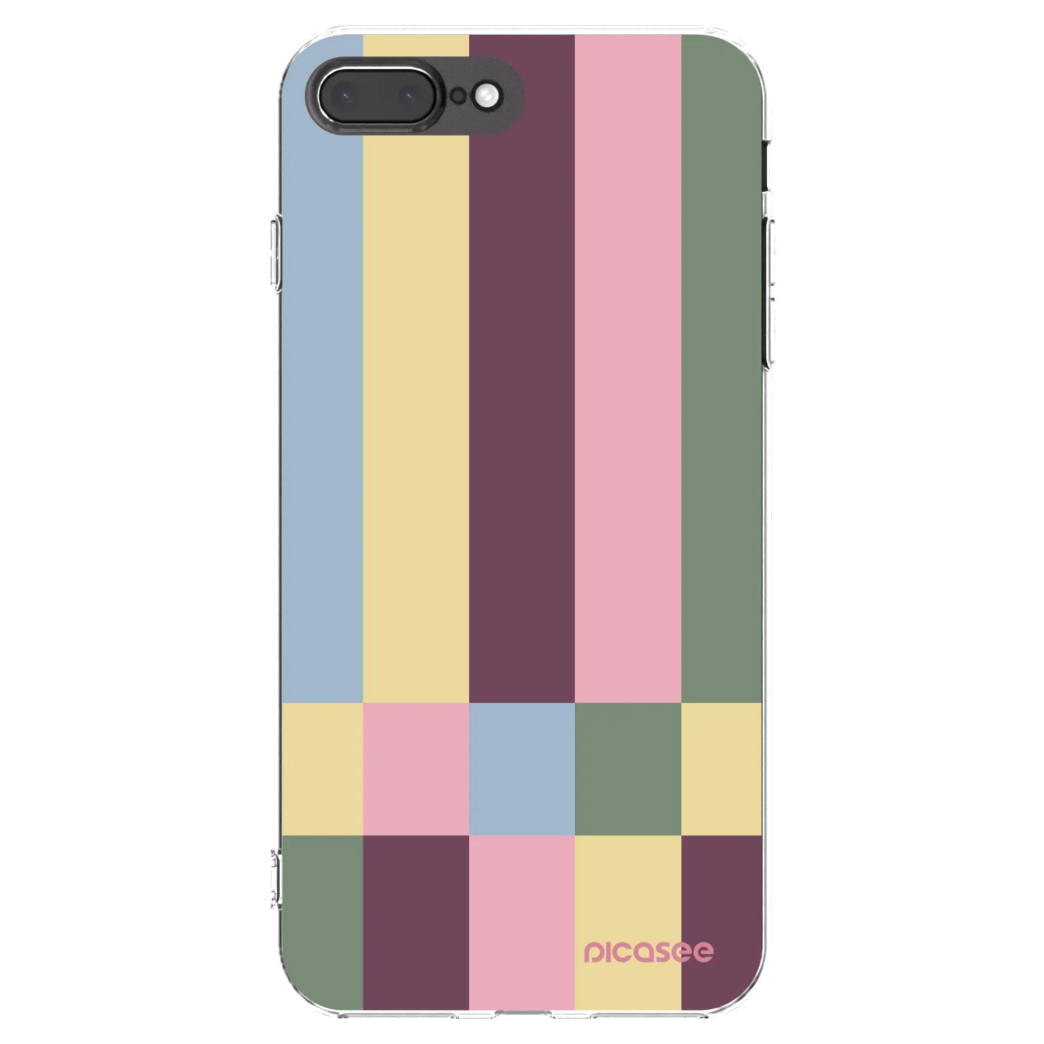 Picasee silikonski prozorni ovitek za Apple iPhone 8 Plus - Lobby tiles