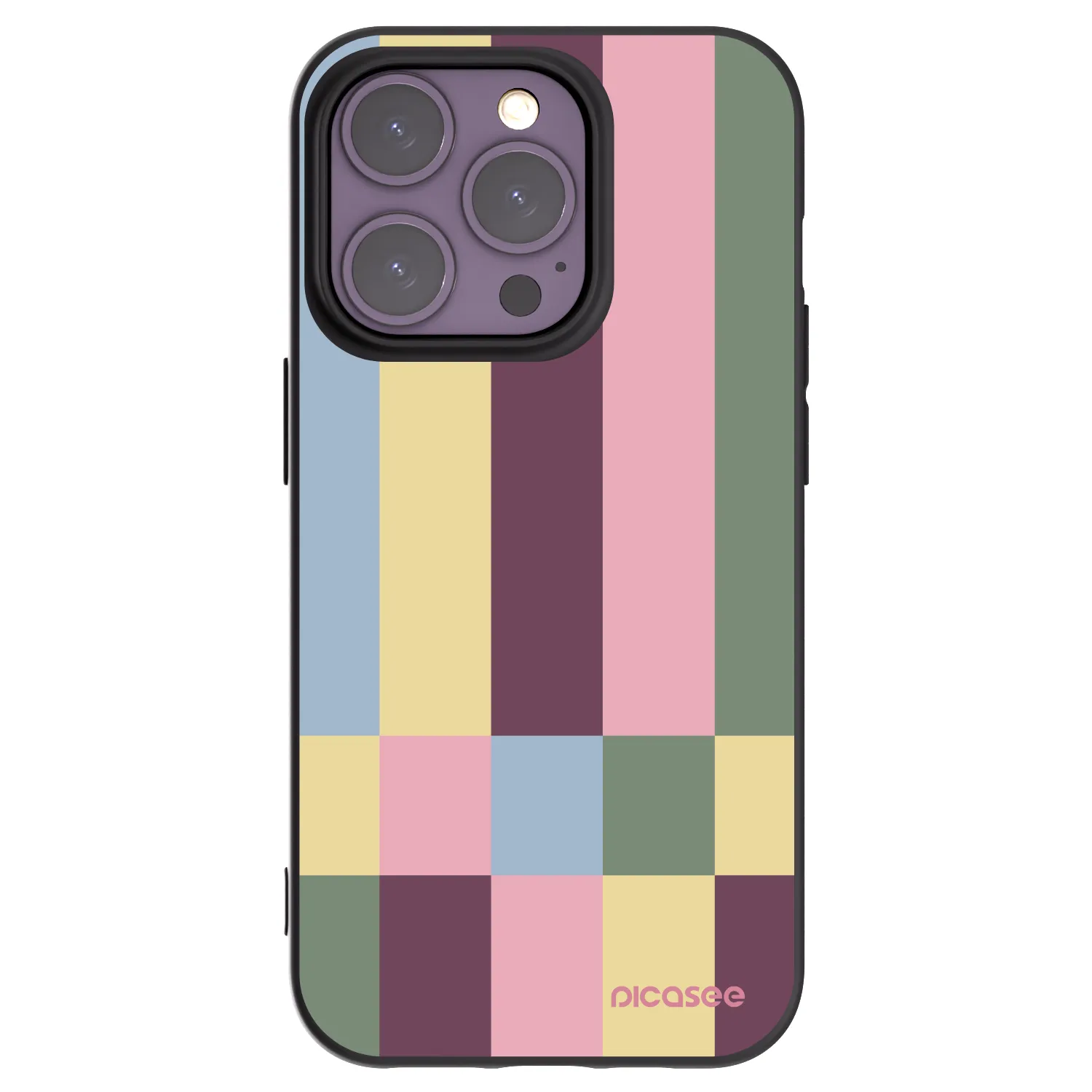 Picasee silikonski črni ovitek za Apple iPhone 14 Pro - Lobby tiles