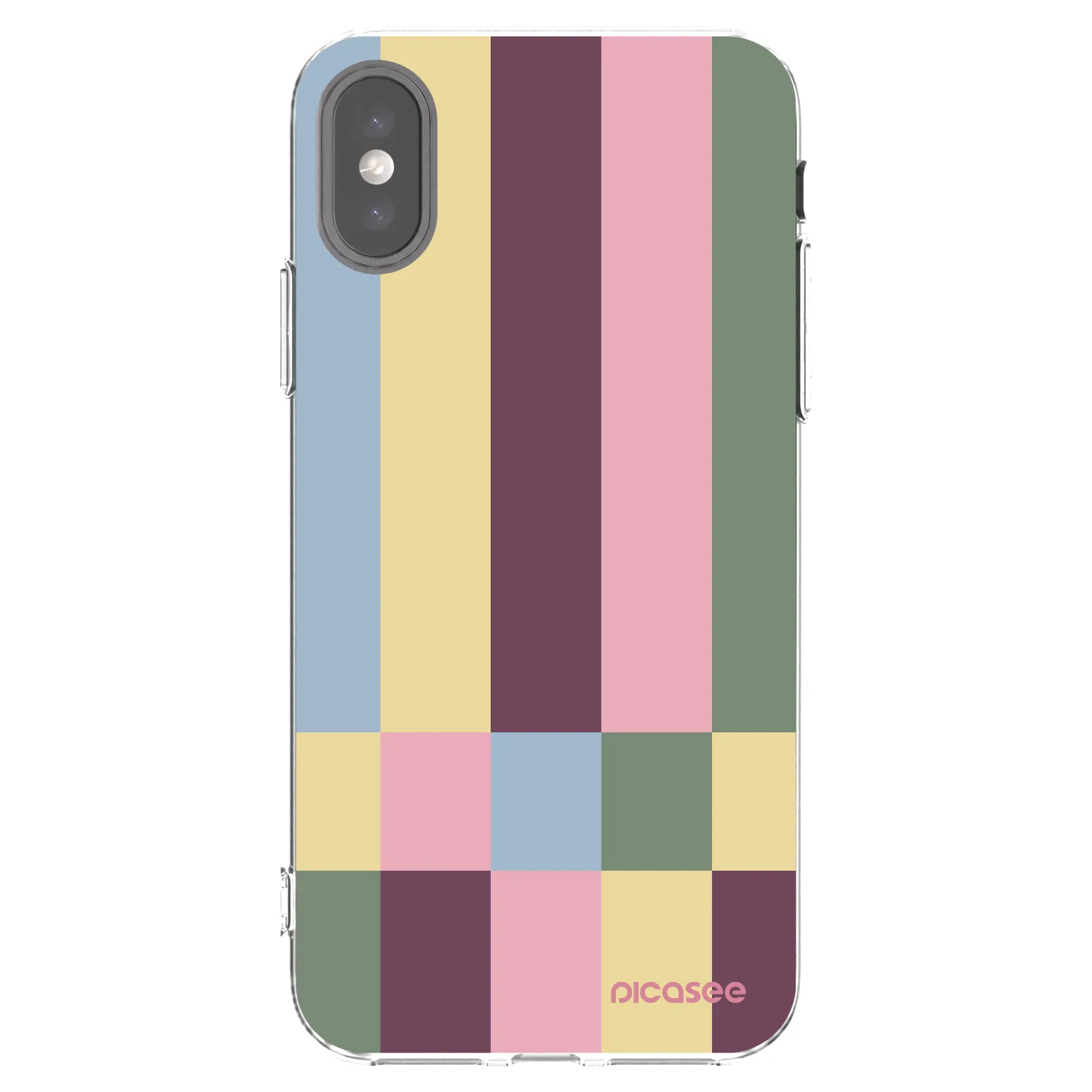 Picasee silikonski prozorni ovitek za Apple iPhone X/XS - Lobby tiles