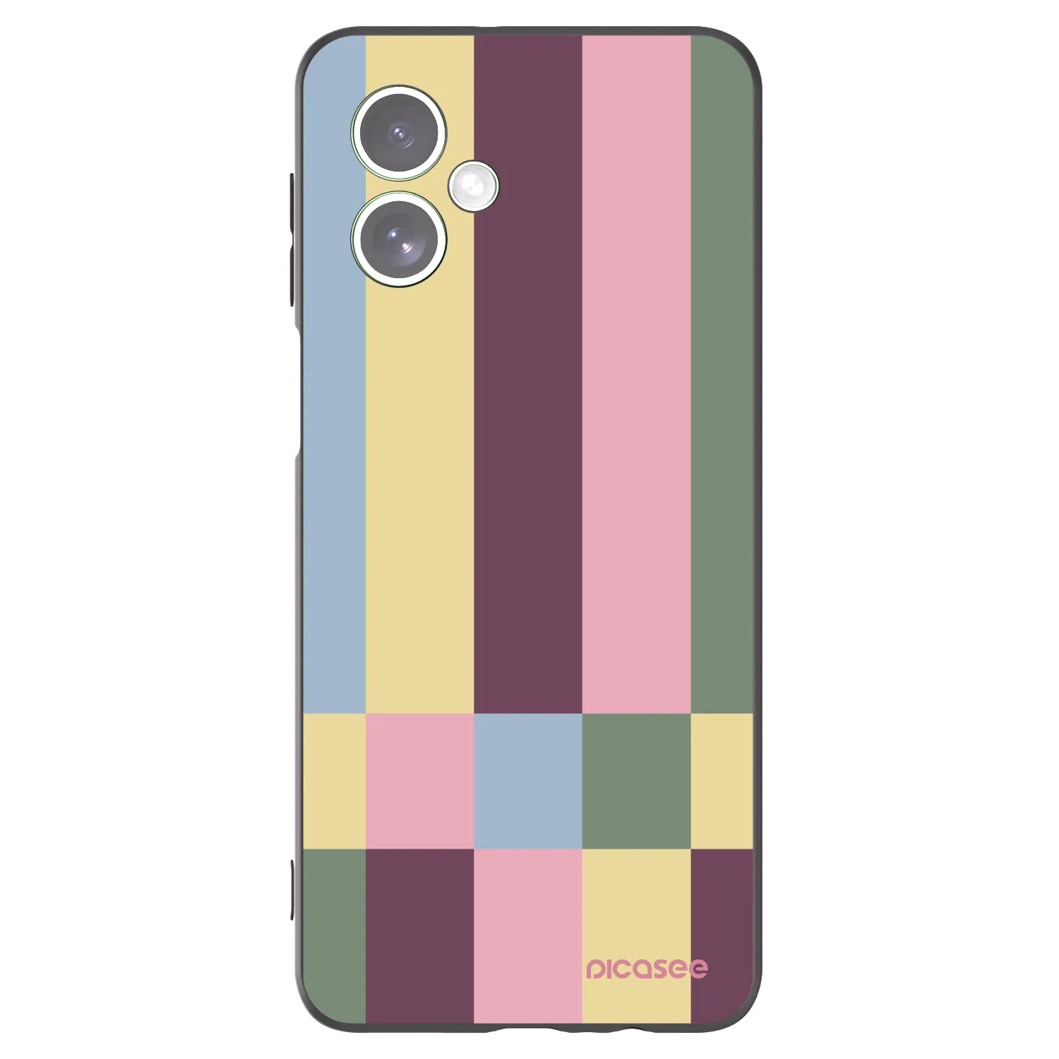 Picasee silikonski črni ovitek za Motorola Moto G54 5G - Lobby tiles