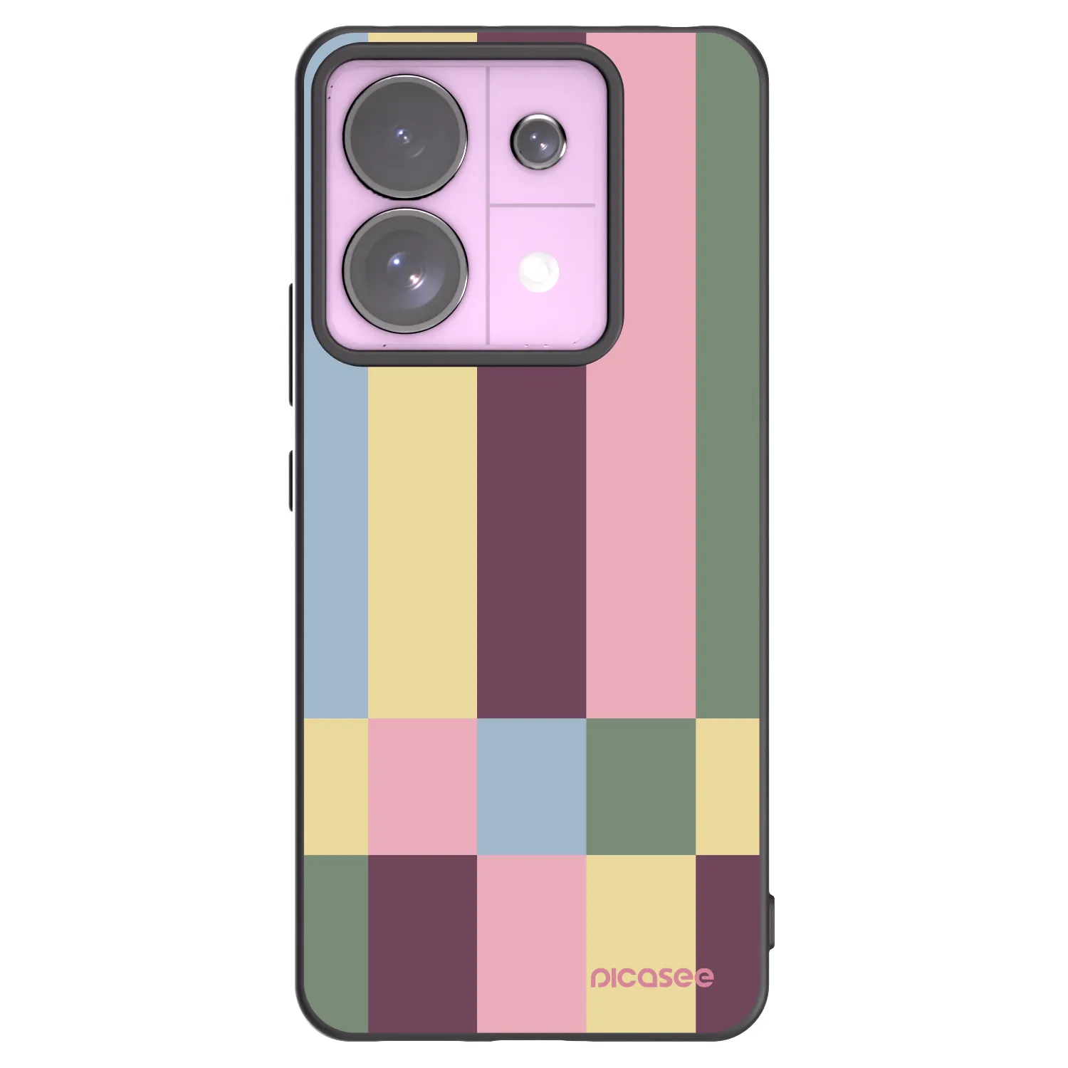 Picasee silikonski črni ovitek za Xiaomi Redmi Note 13 Pro 5G - Lobby tiles