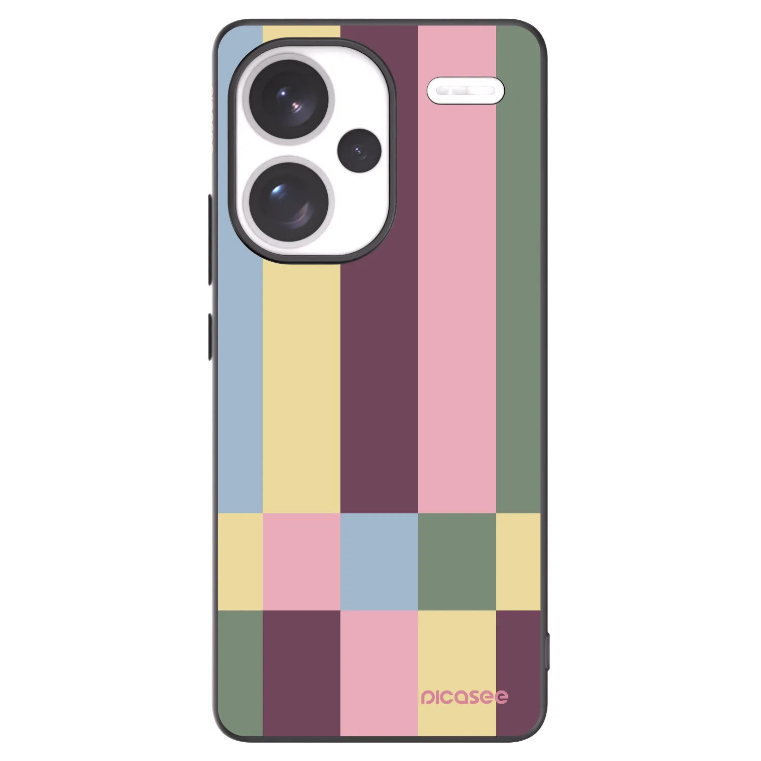 Picasee silikonski črni ovitek za Xiaomi Redmi Note 13 Pro+ 5G - Lobby tiles