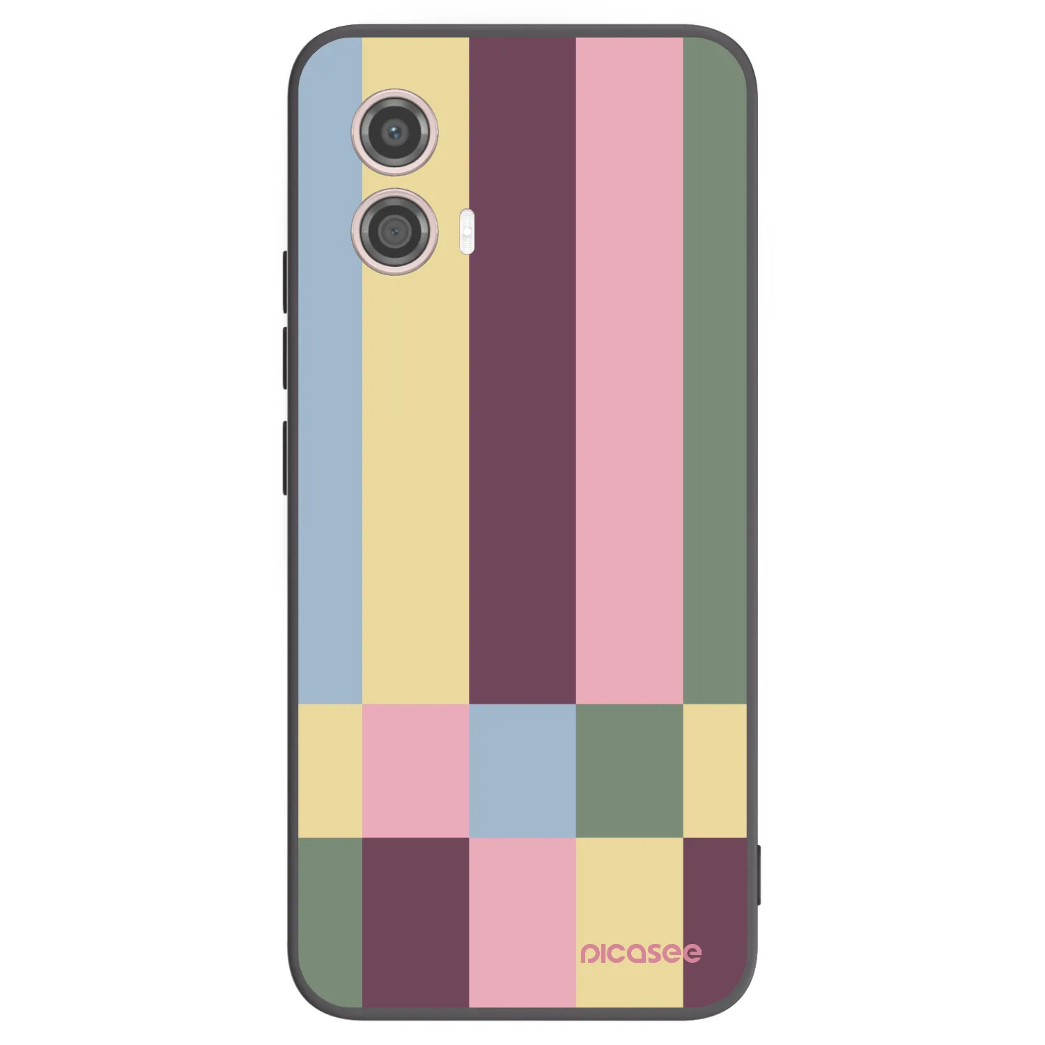 Picasee silikonski črni ovitek za Motorola Moto G53 5G - Lobby tiles