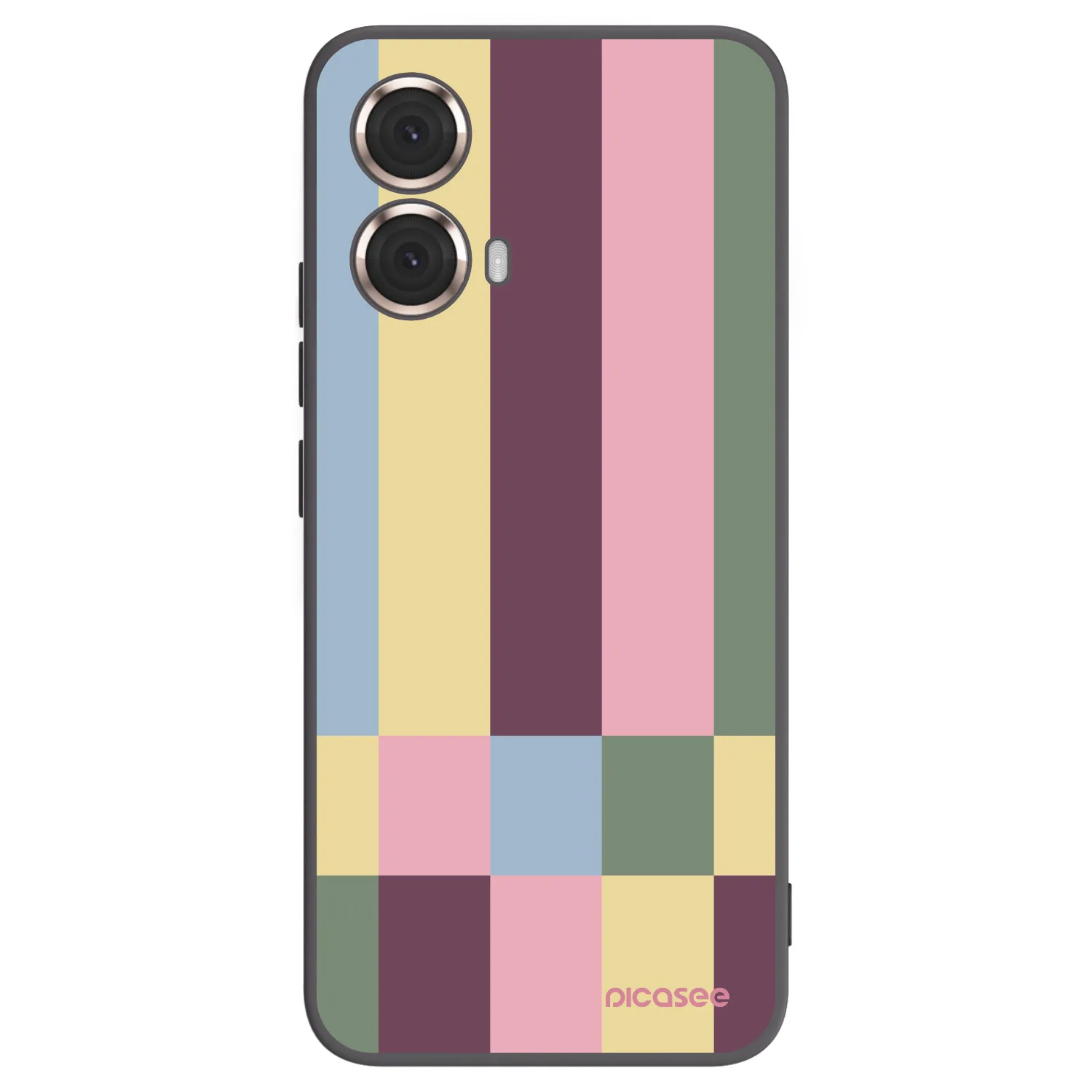 Picasee silikonski črni ovitek za Motorola Moto G85 - Lobby tiles