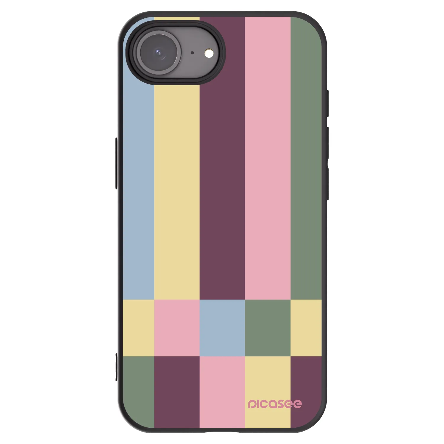 Picasee silikonski črni ovitek za Apple iPhone 16e - Lobby tiles