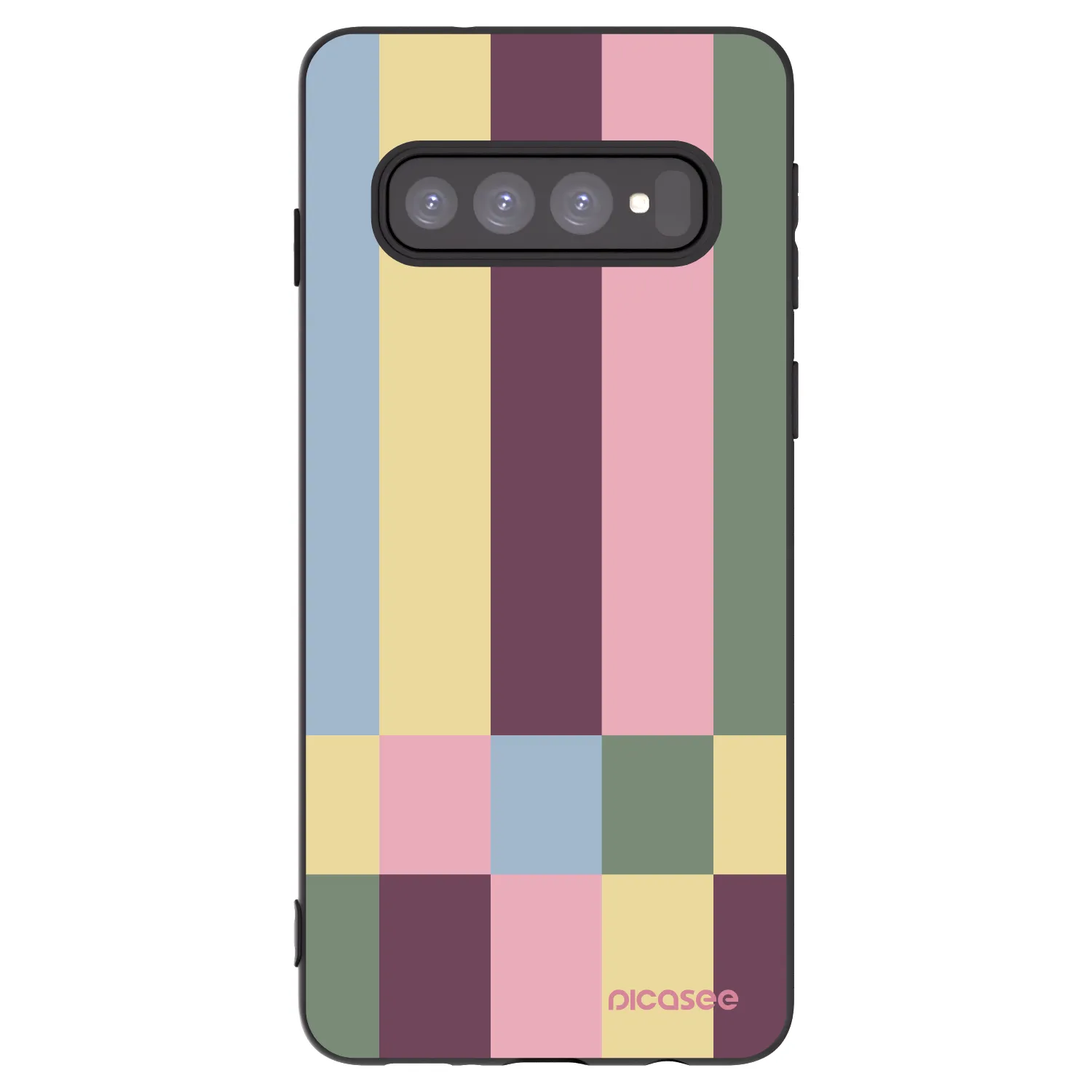 Picasee silikonski črni ovitek za Samsung Galaxy S10 G973 - Lobby tiles