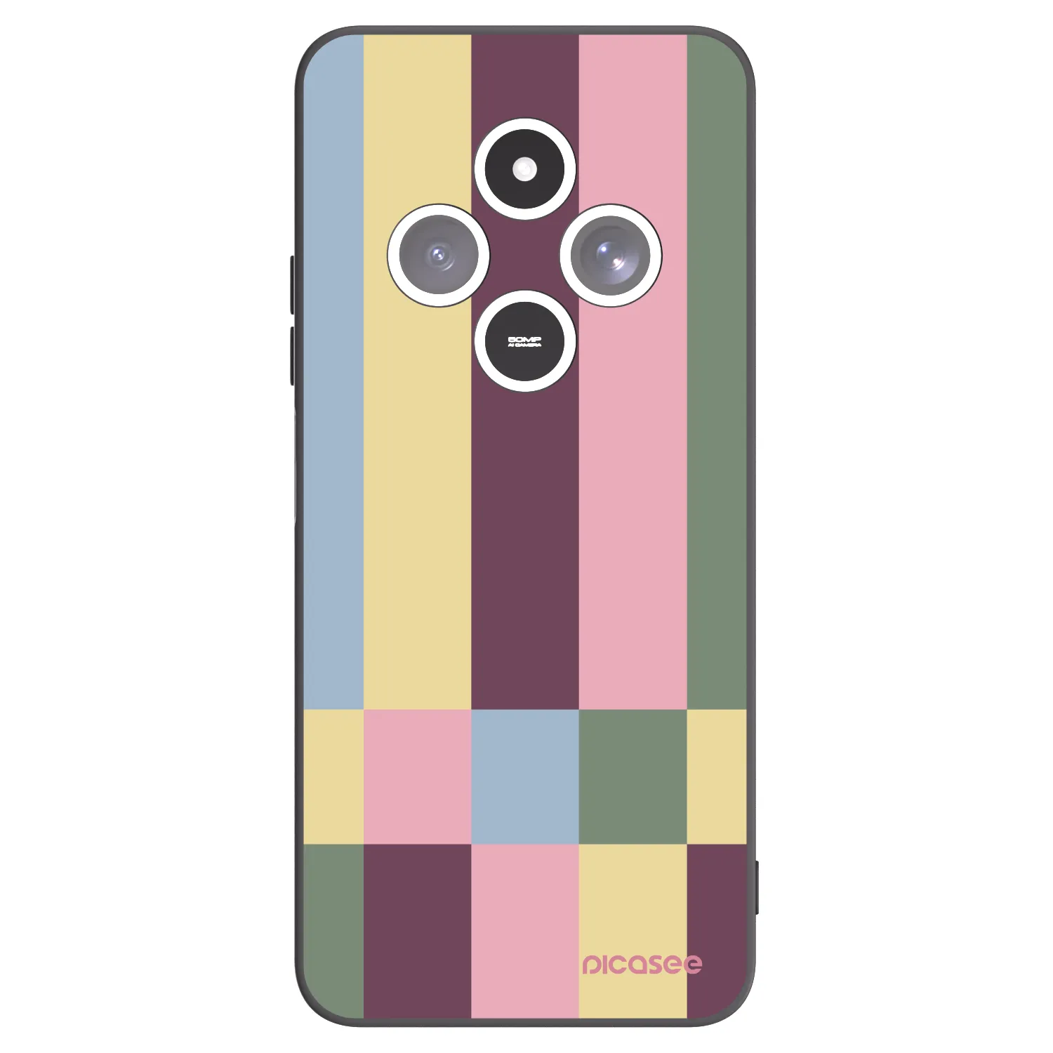Picasee silikonski črni ovitek za Xiaomi Redmi 14C - Lobby tiles