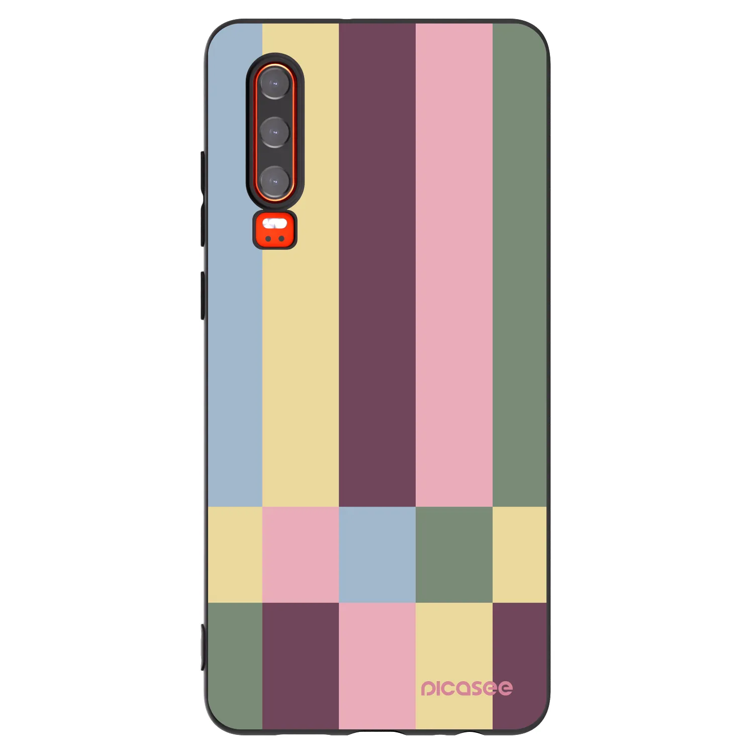 Picasee silikonski črni ovitek za Huawei P30 - Lobby tiles