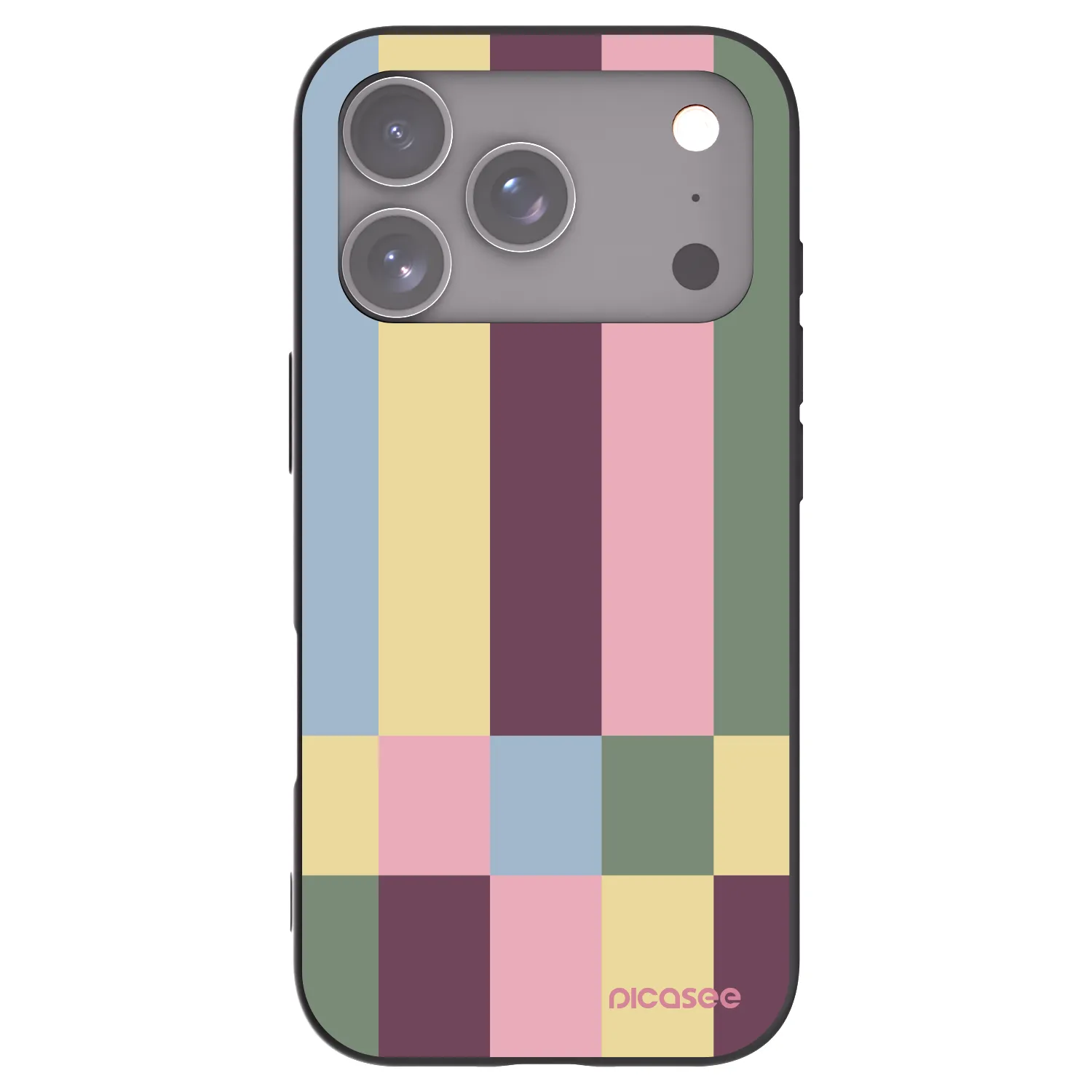 Picasee silikonski črni ovitek za Apple iPhone 17 Pro - Lobby tiles