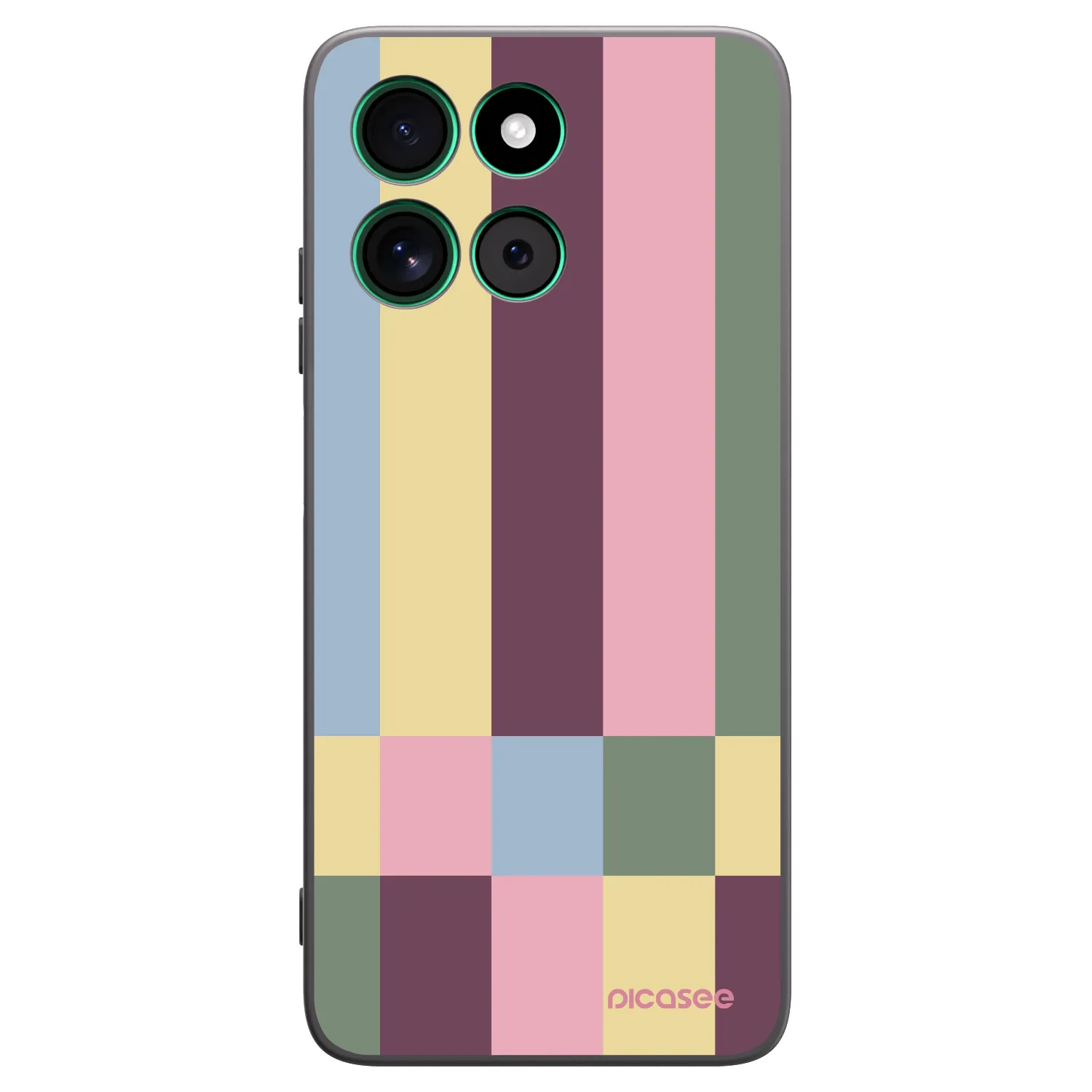 Picasee silikonski črni ovitek za Motorola Moto G57 Power - Lobby tiles