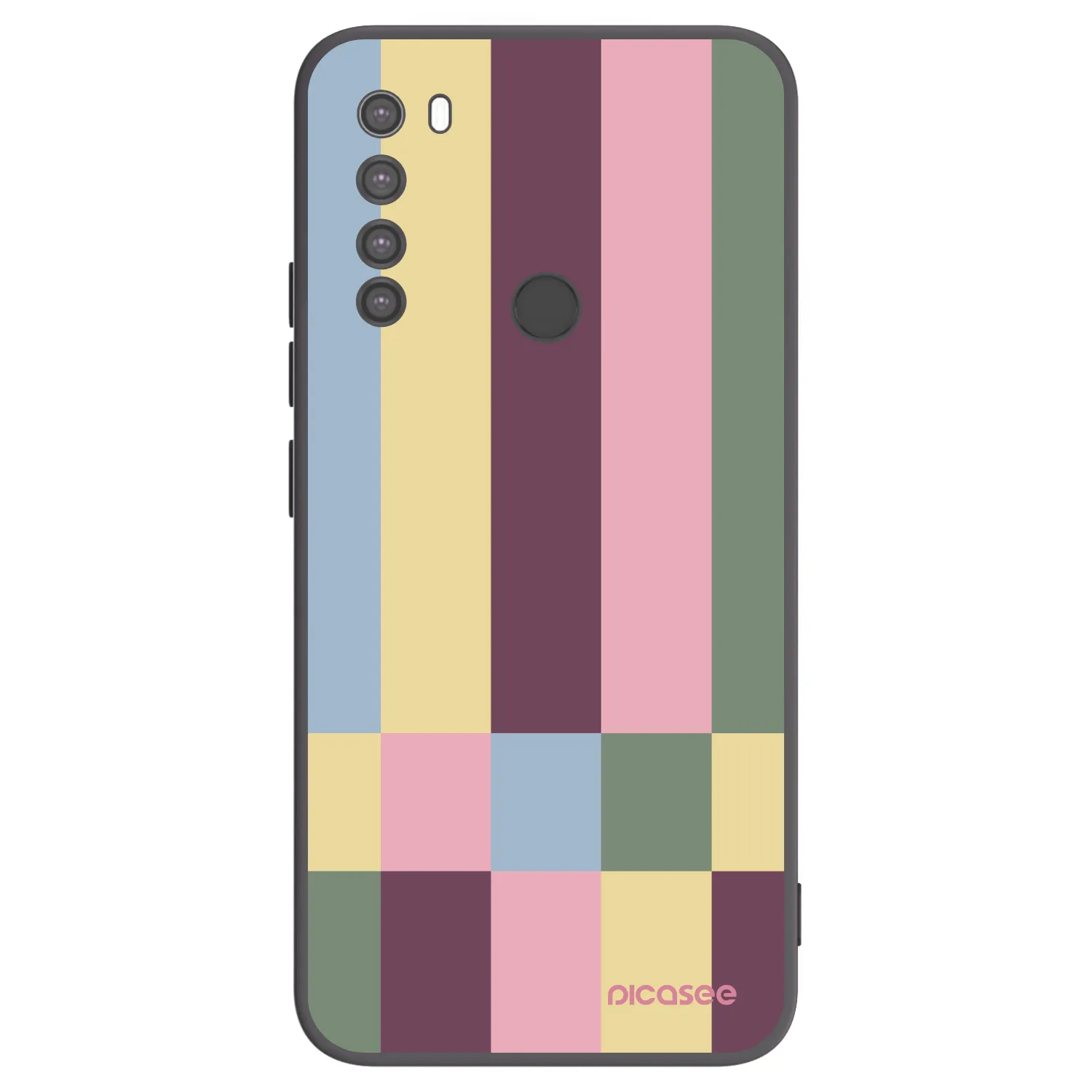 Picasee silikonski črni ovitek za Xiaomi Redmi Note 8 - Lobby tiles