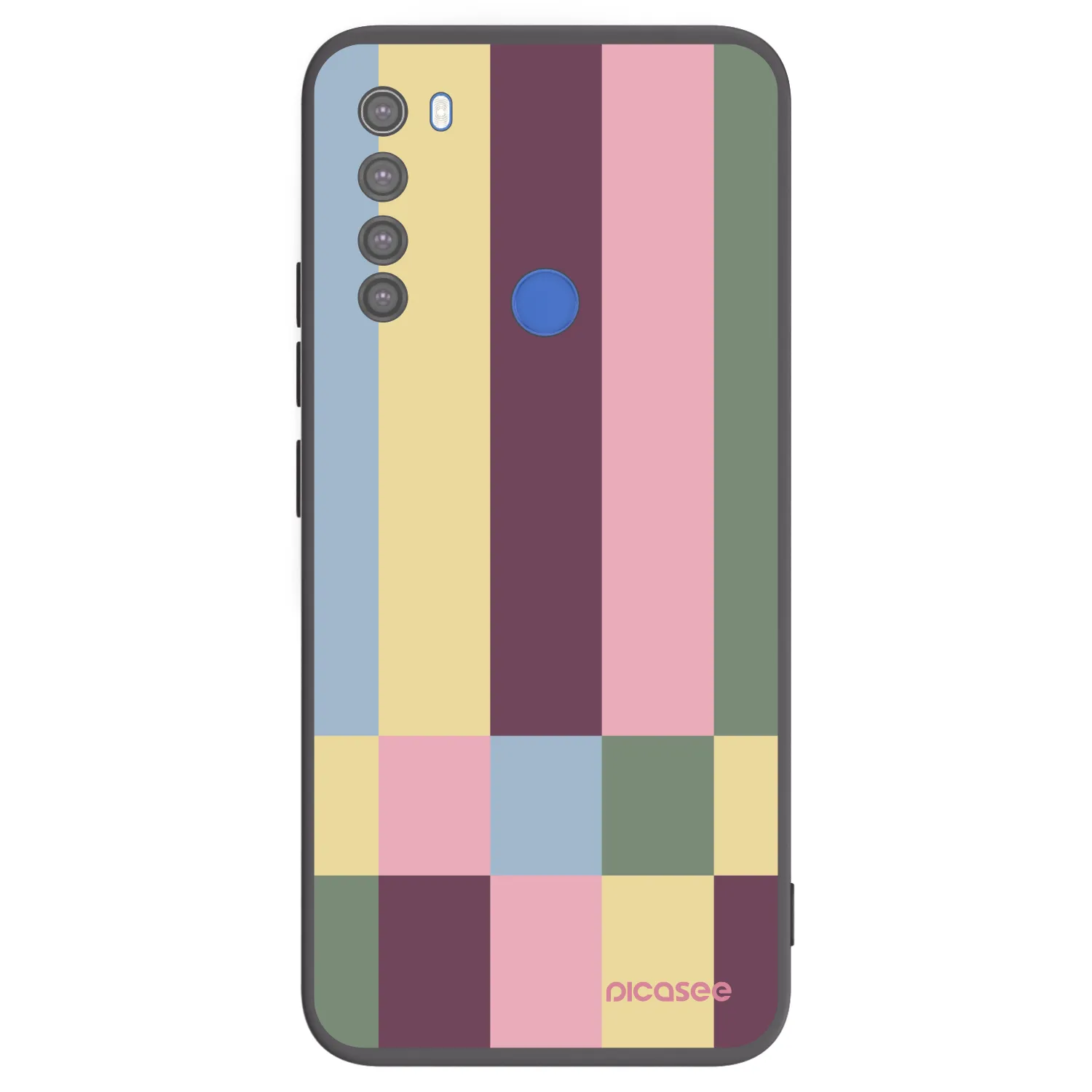 Picasee silikonski črni ovitek za Xiaomi Redmi Note 8T - Lobby tiles
