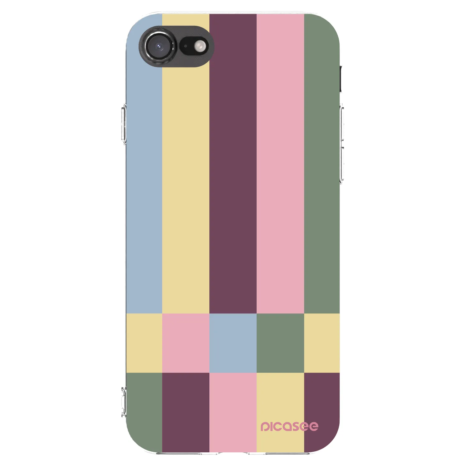 Picasee silikonski prozorni ovitek za Apple iPhone SE 2020 - Lobby tiles