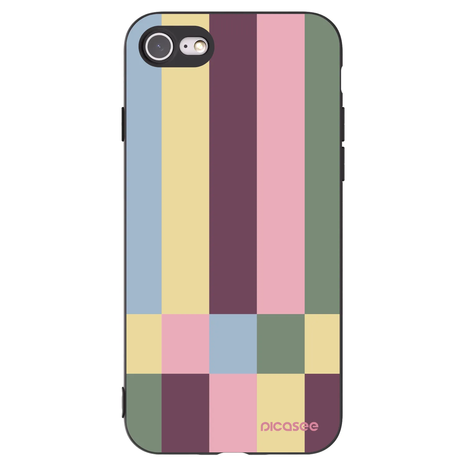 Picasee silikonski črni ovitek za Apple iPhone SE 2020 - Lobby tiles