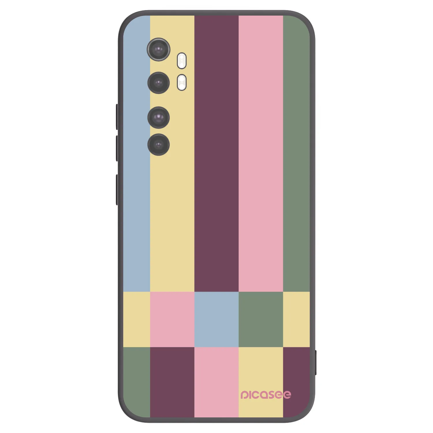 Picasee silikonski črni ovitek za Xiaomi Mi Note 10 Lite - Lobby tiles