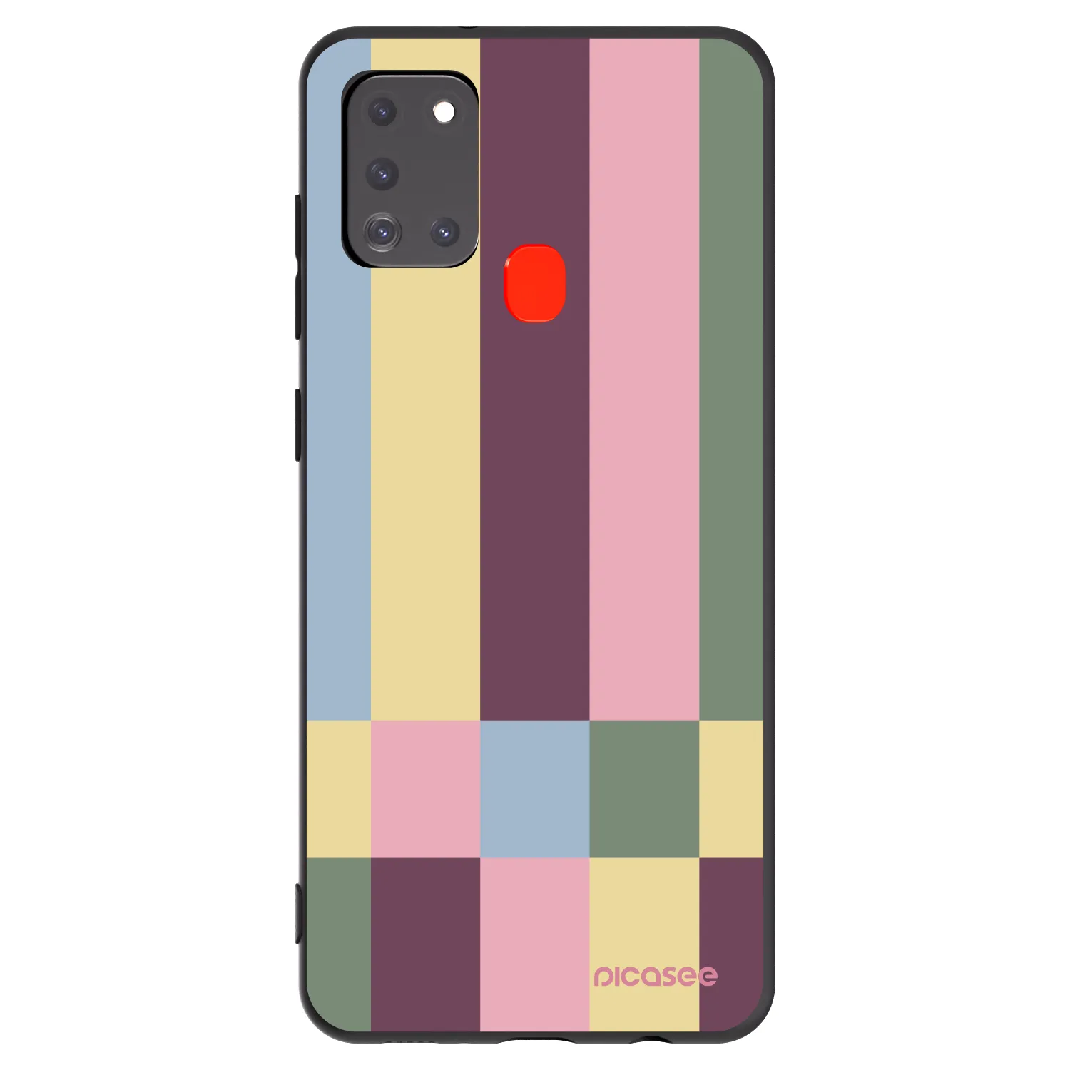 Picasee silikonski črni ovitek za Samsung Galaxy A21s - Lobby tiles