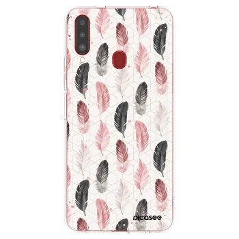 Picasee silikonski prozorni ovitek za Samsung Galaxy A20s - Feather 2