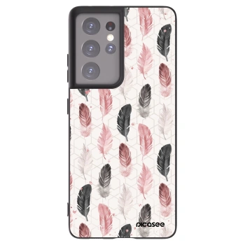Picasee silikonski črni ovitek za Samsung Galaxy S21 Ultra 5G G998B - Feather 2