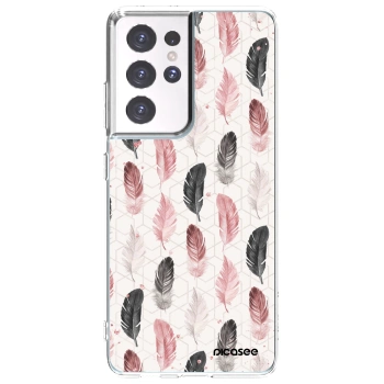 Picasee silikonski prozorni ovitek za Samsung Galaxy S21 Ultra 5G G998B - Feather 2