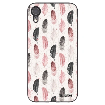 Picasee silikonski črni ovitek za Apple iPhone XR - Feather 2
