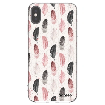 Picasee silikonski prozorni ovitek za Apple iPhone XS Max - Feather 2