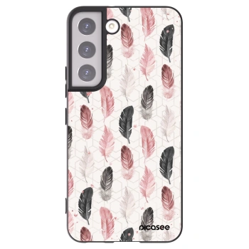 Picasee silikonski črni ovitek za Samsung Galaxy S22 5G - Feather 2