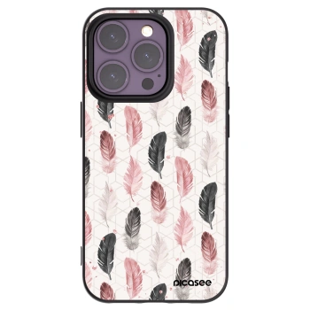 Picasee silikonski črni ovitek za Apple iPhone 14 Pro - Feather 2