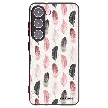 Picasee silikonski črni ovitek za Samsung Galaxy S23 5G - Feather 2