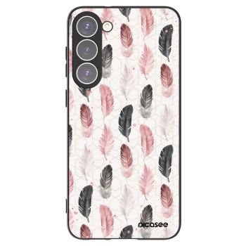Picasee silikonski črni ovitek za Samsung Galaxy S23+ 5G - Feather 2