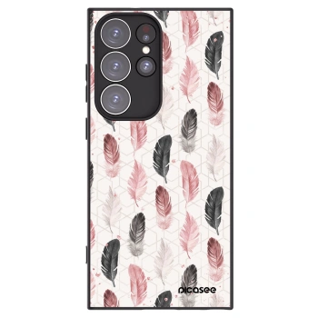 Picasee silikonski črni ovitek za Samsung Galaxy S23 Ultra 5G - Feather 2