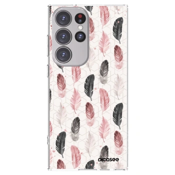 Picasee silikonski prozorni ovitek za Samsung Galaxy S23 Ultra 5G - Feather 2