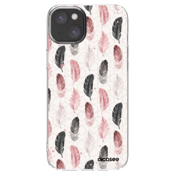 Picasee silikonski prozorni ovitek za Apple iPhone 15 Plus - Feather 2