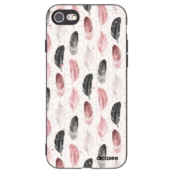 Picasee silikonski črni ovitek za Apple iPhone 8 - Feather 2