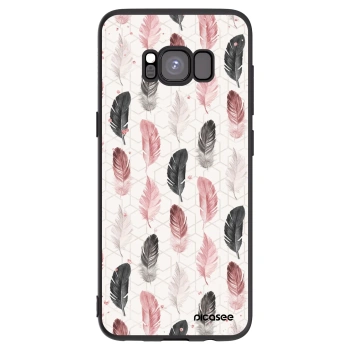 Picasee silikonski črni ovitek za Samsung Galaxy S8 G950F - Feather 2