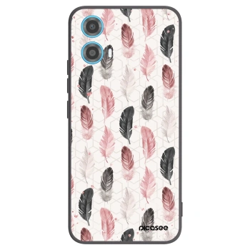 Picasee silikonski črni ovitek za Motorola Moto G34 5G - Feather 2