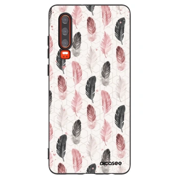 Picasee silikonski črni ovitek za Huawei P30 - Feather 2