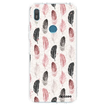 Picasee silikonski prozorni ovitek za Huawei Y6 2019 - Feather 2