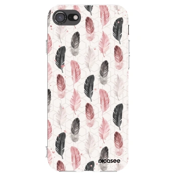 Picasee silikonski prozorni ovitek za Apple iPhone SE 2020 - Feather 2
