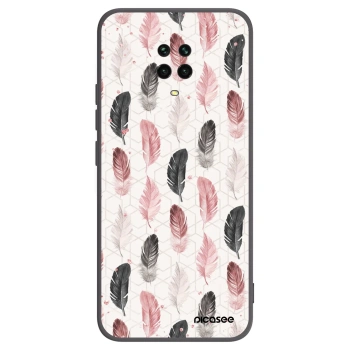 Picasee silikonski črni ovitek za Xiaomi Redmi Note 9 Pro - Feather 2