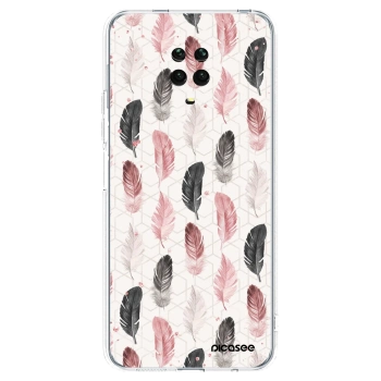 Picasee silikonski prozorni ovitek za Xiaomi Redmi Note 9S - Feather 2