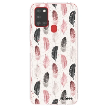 Picasee silikonski prozorni ovitek za Samsung Galaxy A21s - Feather 2