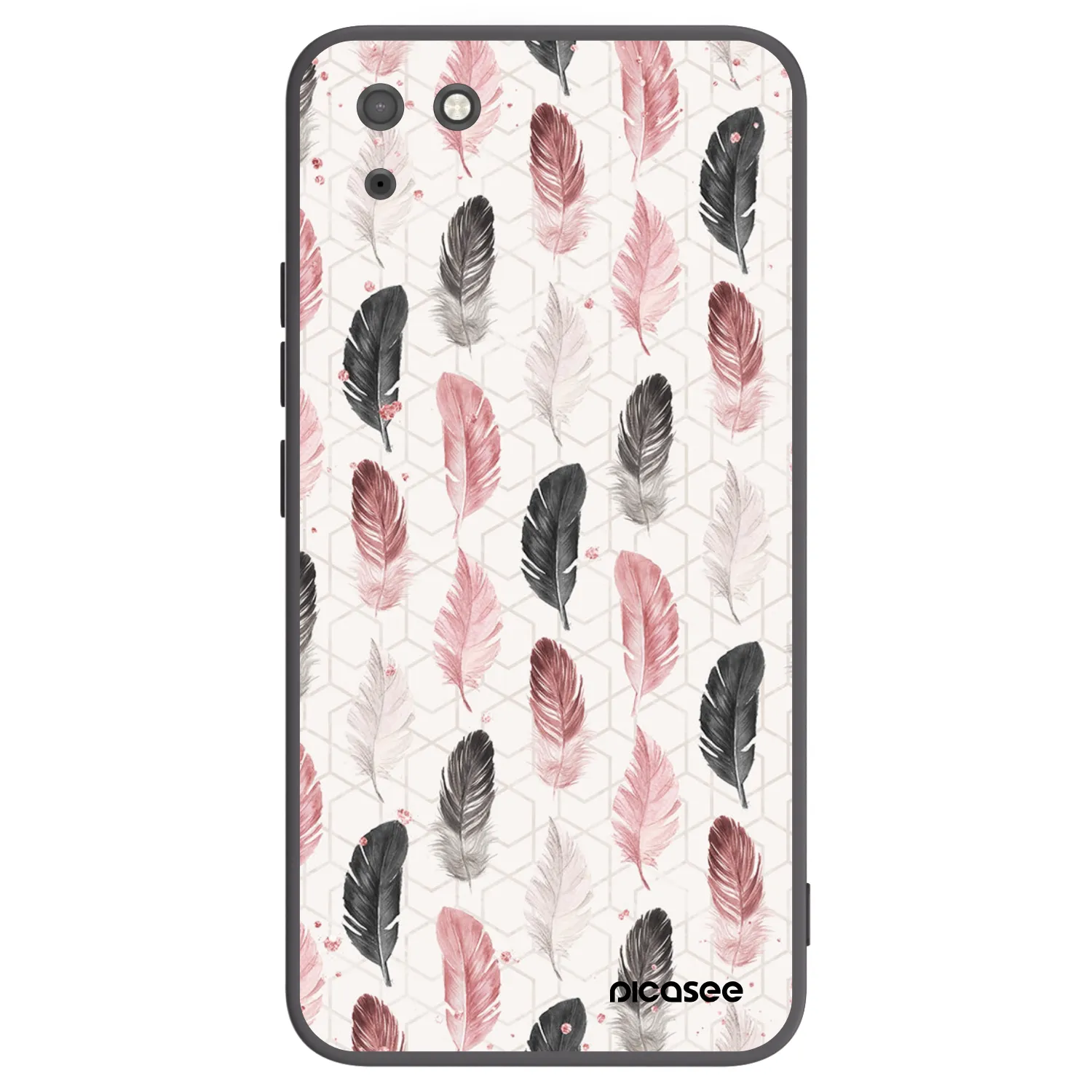 Picasee silikonski črni ovitek za Huawei Y5P - Feather 2