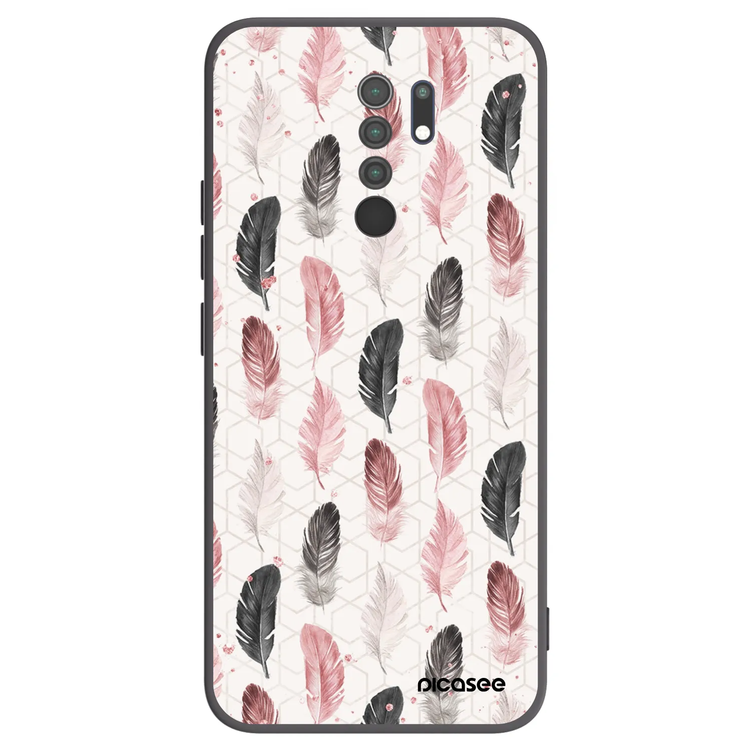 Picasee silikonski črni ovitek za Xiaomi Redmi 9 - Feather 2