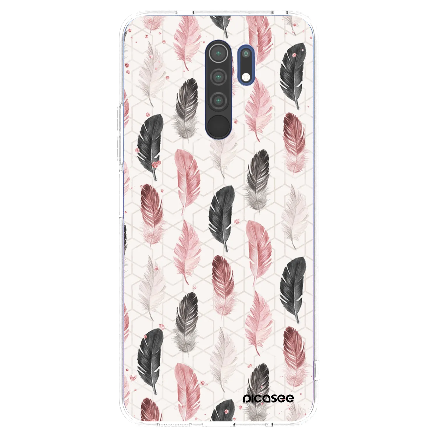 Picasee silikonski prozorni ovitek za Xiaomi Redmi 9 - Feather 2