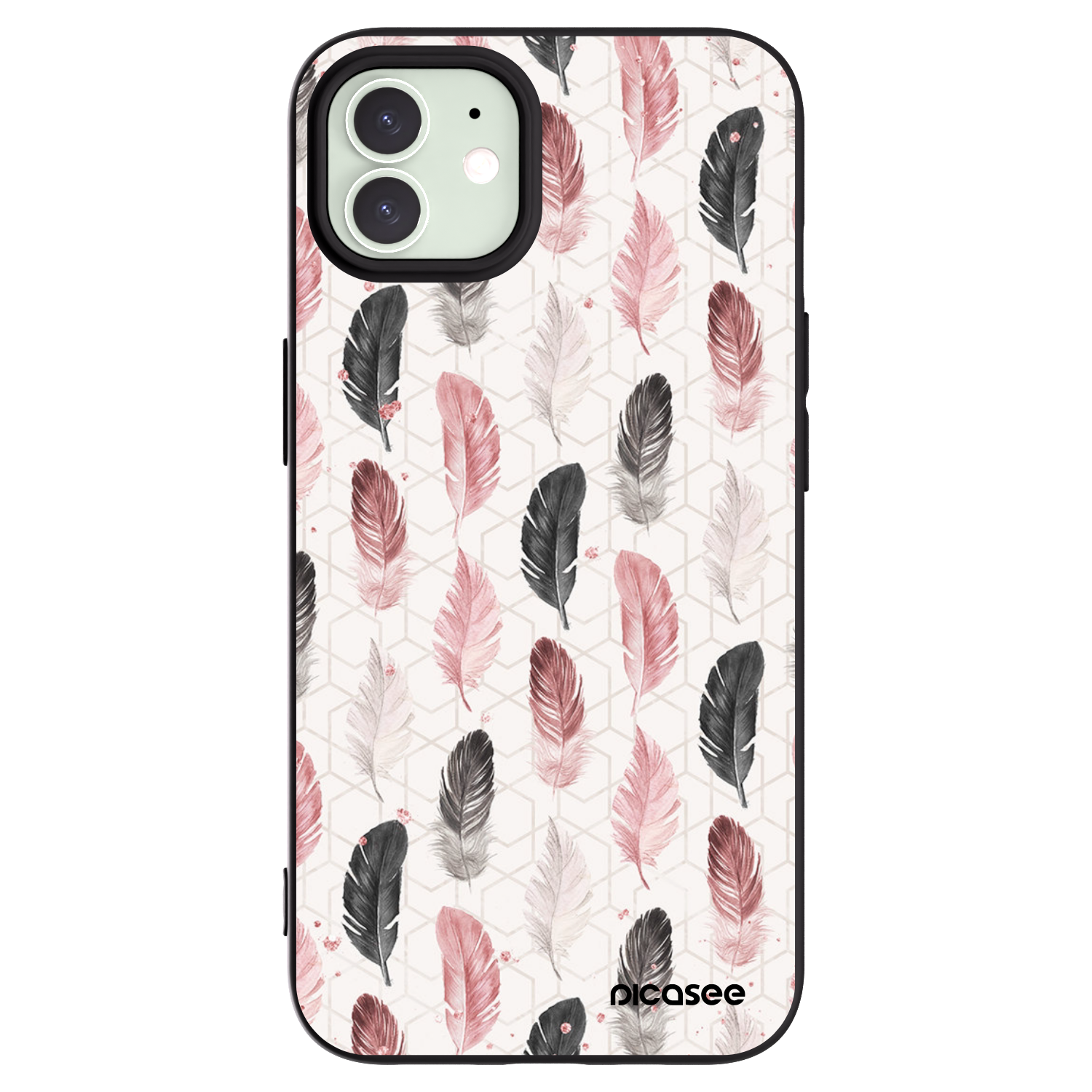 Picasee silikonski črni ovitek za Apple iPhone 12 Pro - Feather 2